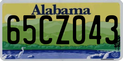 AL license plate 65CZ043