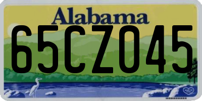 AL license plate 65CZ045
