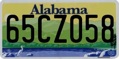 AL license plate 65CZ058