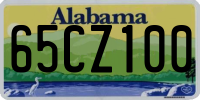 AL license plate 65CZ100