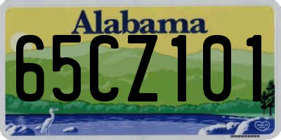 AL license plate 65CZ101