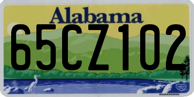 AL license plate 65CZ102