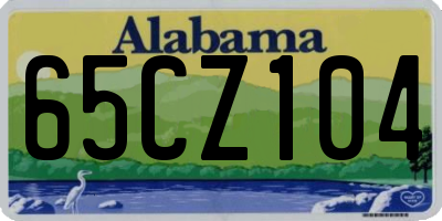 AL license plate 65CZ104
