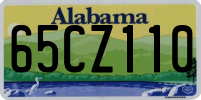 AL license plate 65CZ110
