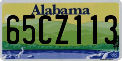 AL license plate 65CZ113