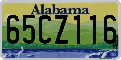 AL license plate 65CZ116