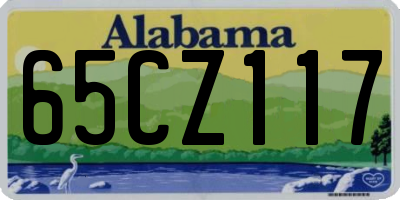 AL license plate 65CZ117