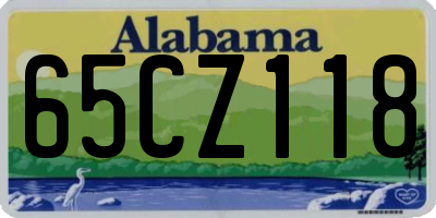 AL license plate 65CZ118