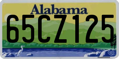AL license plate 65CZ125
