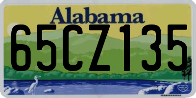 AL license plate 65CZ135