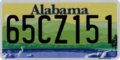 AL license plate 65CZ151