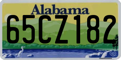 AL license plate 65CZ182