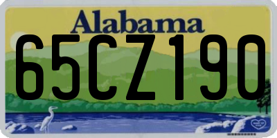 AL license plate 65CZ190