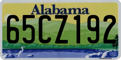 AL license plate 65CZ192