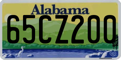 AL license plate 65CZ200