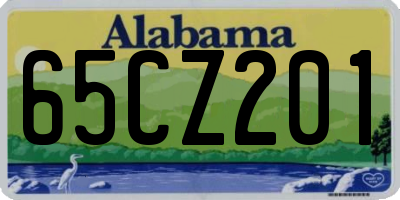 AL license plate 65CZ201