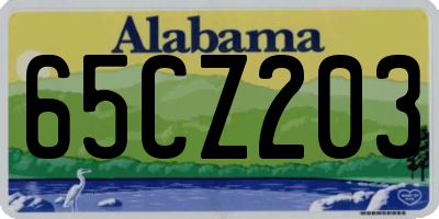 AL license plate 65CZ203