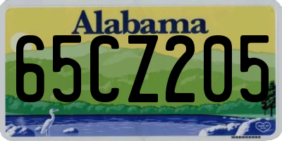 AL license plate 65CZ205