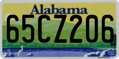 AL license plate 65CZ206