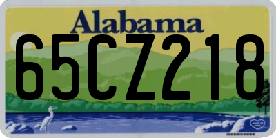 AL license plate 65CZ218