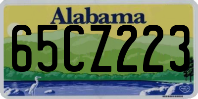 AL license plate 65CZ223