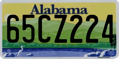 AL license plate 65CZ224