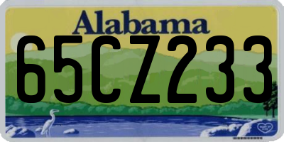 AL license plate 65CZ233