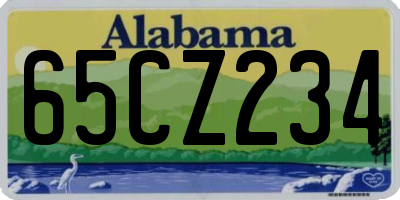 AL license plate 65CZ234
