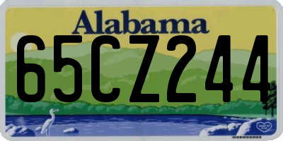 AL license plate 65CZ244