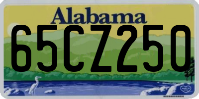 AL license plate 65CZ250