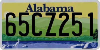 AL license plate 65CZ251