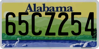 AL license plate 65CZ254