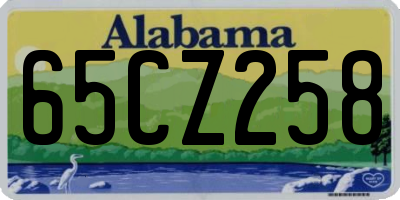 AL license plate 65CZ258