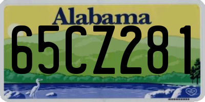 AL license plate 65CZ281