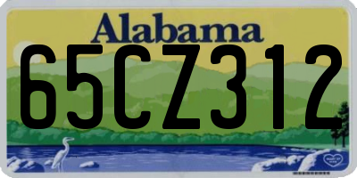 AL license plate 65CZ312
