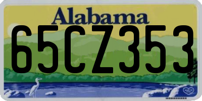AL license plate 65CZ353