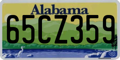 AL license plate 65CZ359