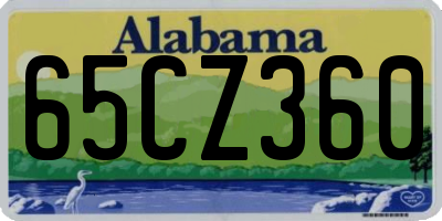 AL license plate 65CZ360