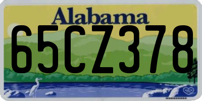 AL license plate 65CZ378