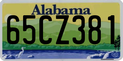 AL license plate 65CZ381