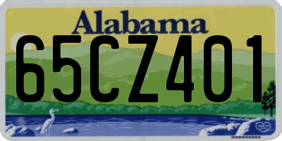AL license plate 65CZ401