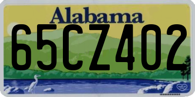 AL license plate 65CZ402