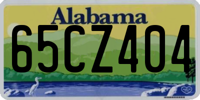 AL license plate 65CZ404