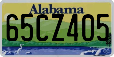 AL license plate 65CZ405