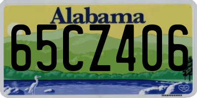 AL license plate 65CZ406