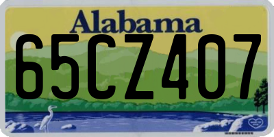 AL license plate 65CZ407