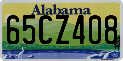 AL license plate 65CZ408