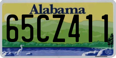 AL license plate 65CZ411