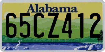 AL license plate 65CZ412