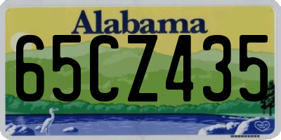 AL license plate 65CZ435